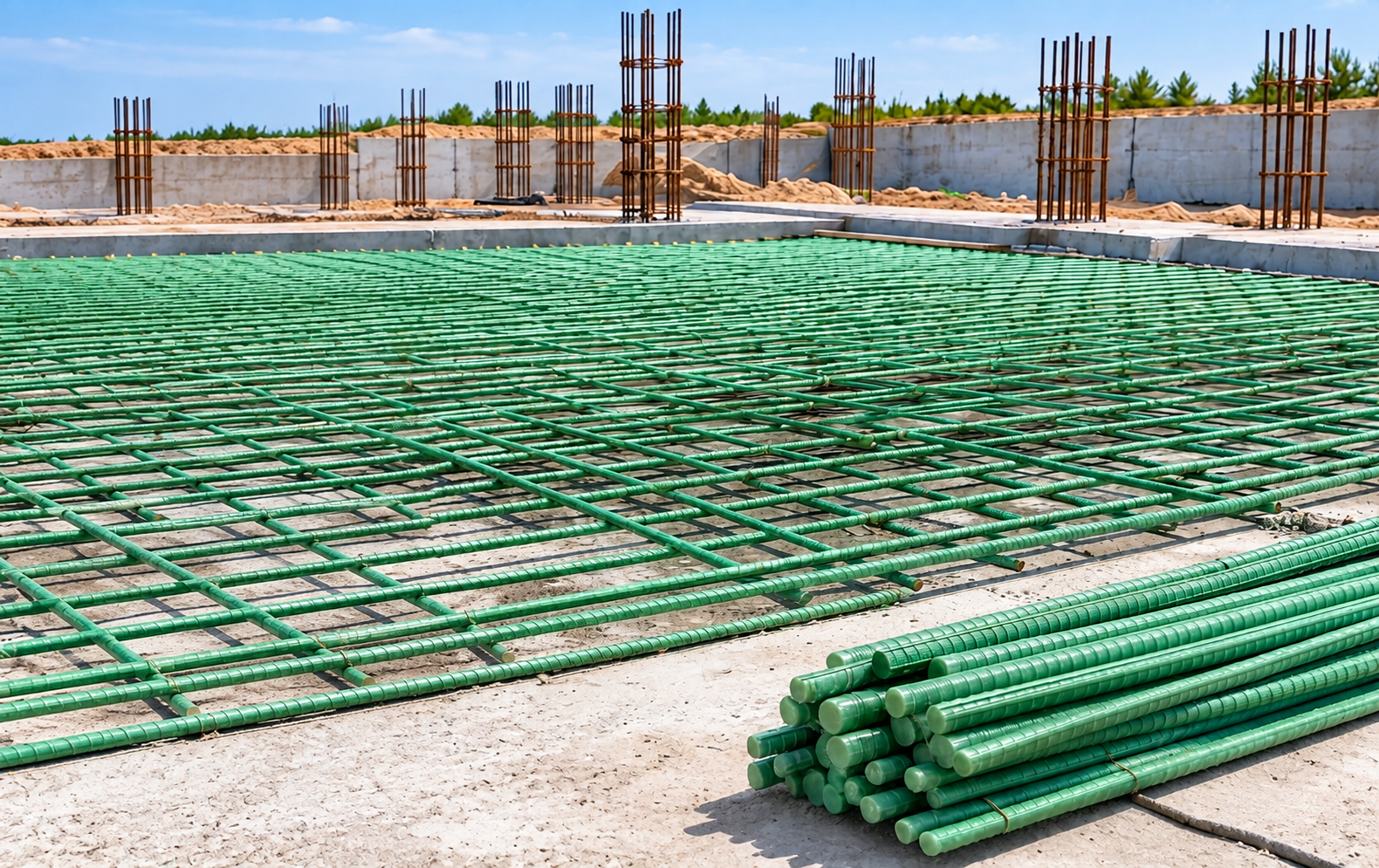 Green Rebar Grid